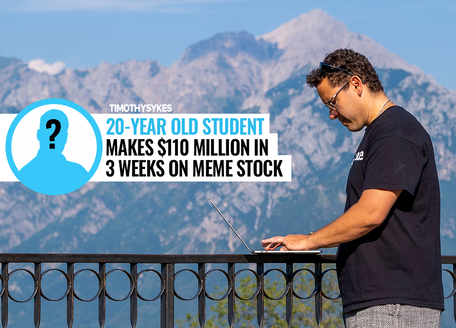 Image for 20-Year Old Student Makes $110 Million In 3 Weeks On Meme Stock