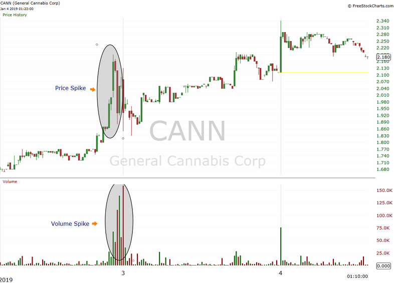 cann stock chart