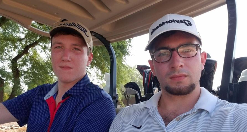 matt monaco and jack kellogg golfing